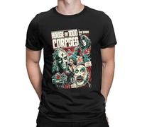 Llbang House of 1000 Corpses Horror Movie Captain Suprding Halloween T-Shirt Herren 100% Baumwolle Rundhals T-Shirt Kleidung 4XL 5XL Unisex 100% Cotton Short-Sleeve T-Shirts Black S
