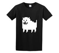Llbang KingDeng Undertale Annoying Dog Unisex 100% Cotton Short-Sleeve T-Shirts Black M