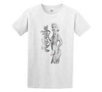 Llbang Marylin Monroe Nude with Tattoos T-Shirt White M