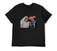Llbang Men Are Trash Charles And Diana Pattern Tshirt Summer Mens Casual Loose Short Sleeve Tee T Shirt Men Black M