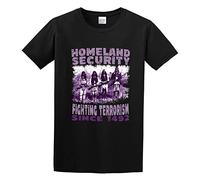 Llbang Native American Homeland Security, Fighting Terrorism Since 1492 Unisex 100% Cotton Short-Sleeve T-Shirts Black XXXL