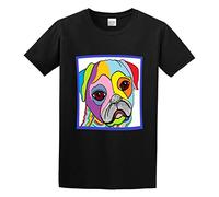 Llbang Pug Unisex 100% Cotton Short-Sleeve T-Shirts Black S