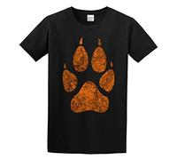 Llbang Wolf Footprint Unisex 100% Cotton Short-Sleeve T-Shirts Black S