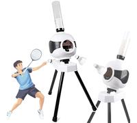 LLBMmm Badminton Launcher Robot, Badminton Trainer, One-Touch Start, Intervallo di servizio: 4 secondi + Distanza: 6 metri, staccabile/facile da trasportare, per i bambini pratica di formazione, A