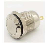 LLBOGRGGN 1-pc 12mm momentaneo piatto rotondo in acciaio inossidabile pulsante interruttore auto avviamento clacson altoparlante campanello reset automatico