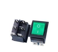 LLBOGRGGN 10 pezzi KCD4 Interruttore a bilanciere verde 6 pin a forma di barca 16A 250V Pulsante comando lampada luce Selettore elettrico ON-OFF LLBOGRGGN