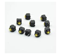 LLBOGRGGN 10 pezzi Pulsante muto 6 * 6 * 7,3 mm Interruttore silenzioso Interruttore a pulsante cablato wireless Interruttore a pulsante giallo