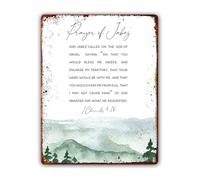 LLBOGRGGN Christian Prayer of Jabez 1 Chronicles 4 10 Scripture Tin Sign Faith Based Wall Decor for Study 8 X 12 in