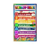 LLBOGRGGN Educational Classroom Rules Poster, Colorful Wall Art for Students in Elementary Middle High School and Home School Decor(Unframed,16x24inch(40x60cm))