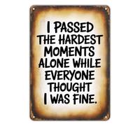 LLBOGRGGN Growth Mindset Metal Sign Hardest Struggles Create Strongest People Clean Layout Classic Tin Art for Hallway Entry Table 8 X 12 inch