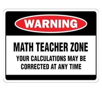 LLBOGRGGN Rustic Metal Tin Sign Math Instructor Private Domain Wall Poster for Kitchen Break Room Shop Decor 8 X 12 inch