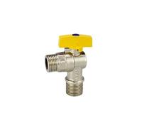 LLBOGRGGN Valvola a sfera a gomito da 90 gradi in ottone maschio DN15 da 1/2" for intercettazione di aria, carburante, gas e acqua