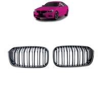 LLCTOOLS Griglia Anteriore Kühlergrill Doppio Listello Lucido Nero ABS