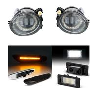 Set LED Fendinebbia Nero Chiaro Compatibile per Tutte Le BMW 5er E39 95-04
