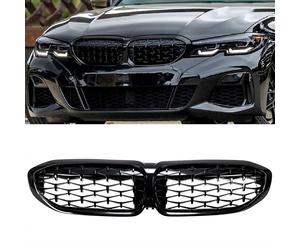 LLCTOOLS Wabengrill Kühlergrill Frontgrill Anteriore Nero Lucido BMW 3er