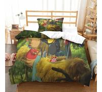 LLEERCFTY 3D Con Stampa Di Der Kleine Rabe Socke Biancheria Da Letto 3 Pezzi Copripiumino Con Cerniera E Federe Per Ragazzi E Ragazze,coppie,camera Da Letto,decorazione Single(135x200cm)