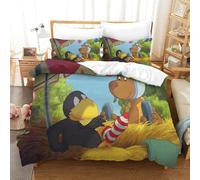 LLEERCFTY 3D Con Stampa Di Der Kleine Rabe Socke Biancheria Da Letto 3 Pezzi Set Copripiumino Con Cerniera E Federe Per Ragazzi E Ragazze,coppie,camera Da Letto,decorazione Single(140x200cm)