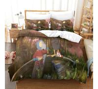 LLEERCFTY 3D Con Stampa Di Der Kleine Rabe Socke Biancheria Da Letto 3 Pezzi Set Copripiumino E Federa Coordinata Per Ragazzi E Ragazze,coppie,camera Da Letto,decorazione Single(140x200cm)