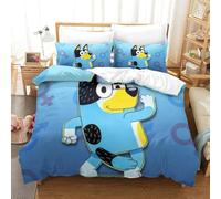 LLEERCFTY Stampa 3D Bluey Biancheria Da Letto 3 Pezzi Copripiumino Con Chiusura A Cerniera Per Ragazzi E Ragazze,coppie,camera Da Letto,decorazione Super King（260x220cm）