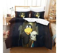 LLEERCFTY Stampa 3D Der Kleine Rabe Socke Biancheria Da Letto 3 Pezzi Copripiumino Con Cerniera E Federe Per Ragazzi E Ragazze,coppie,camera Da Letto,decorazione Double(200x200cm)