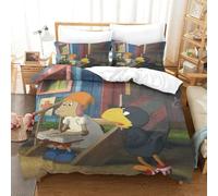 LLEERCFTY Stampa 3D Der Kleine Rabe Socke Biancheria Da Letto 3 Pezzi Set Copripiumino E Federa Coordinata Per Ragazzi E Ragazze,coppie,camera Da Letto,decorazione King(220x240cm)
