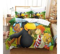 LLEERCFTY Stampa 3D Der Kleine Rabe Socke Set Di Biancheria Da Letto 3 Pezzi Set Copripiumino Con Cerniera E Federe Per Ragazzi E Ragazze,coppie,camera Da Letto,decorazione Super King(260x220cm)