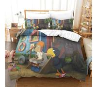 LLEERCFTY Stampa 3D Der Kleine Rabe Socke Set Di Biancheria Da Letto 3 Pezzi Set Copripiumino Con Cerniera E Federe Per Ragazzi E Ragazze,coppie,camera Da Letto,decorazione Single(140x200cm)