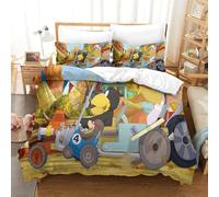 LLEERCFTY Stampa 3D Der Kleine Rabe Socke Set Di Biancheria Da Letto 3 Pezzi Set Copripiumino Con Cerniera E Federe Per Ragazzi E Ragazze,coppie,camera Da Letto,decorazione King(220x240cm)