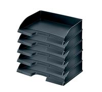 LLeitz 52180095 - Vaschetta portacorrispondenza, formato A4, confezione da 5 pezzi, nero