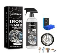 LLELEMAMO 2026 New Iron Eraser Rust Remover Spray - 120/240/360ml Iron Powder Remover for Car Wheels And Paint Fast Acting Rust And Brake Dust Removers for Wheels, Tools & Hardware (1PC)