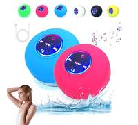 LLELEMAMO Trivana Shower Speaker, Bathroom Waterproof Wireless Bluetooth Speakers with LED Light, Mini Bluetooth Shower Speaker Waterproof Suction, for Bathroom, Shower And Outdoors (Mix-B)