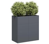 LLEZKBR Casa & Giardino,Prato & Giardino,Giardinaggio,Vasi e fioriere,Fioriera Antracite 80x40x80 cm Acciaio laminato a freddo