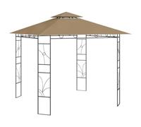 LLEZKBR Casa & Giardino,Prato & Giardino,Vita all'aperto,Strutture esterne,Baldacchini e gazebo,Gazebo 3x3x2,7 m Taupe 160 g/m