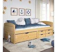 LLEZKBR Letti & Accessori-Letti & Telai-Letto a giorno con 5 cassetti senza materasso IRUN 90x200 cm
