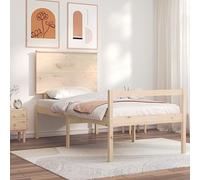 LLEZKBR Letti & Accessori-Letti & Telai-Letto Senior Senza Materasso 100x200 cm Legno Massello