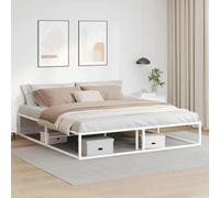 LLEZKBR Letti & Accessori-Letti & Telai letto - Struttura letto senza materasso, bianco, 180 x 200 cm, super king in metallo