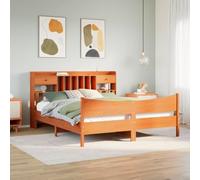 LLEZKBR Letti & Accessori-Letti & Telai letto - Struttura letto senza materasso cera marrone 180 x 200 cm Super King in legno massello di pino