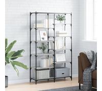 LLEZKBR Librerie e mensole da appoggio - Libreria Grigio Sonoma 100x32x170 cm Legno e Ferro Ingegnerizzati