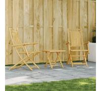 LLEZKBR Outdoor Outdoor Furniture Sets-3 Piece Bistro Set Bamboo