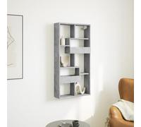 LLEZKBR Scaffalatura da parete con mensole e sporgenze, pensile in cemento grigio, 50 x 15 x 100 cm, in legno ingegnerizzato