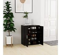 LLEZKBR Scarpiera nera 60x35x70 cm Legno Ingegnerizzato