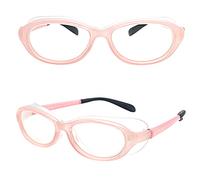 LLGHT Occhiali di sicurezza, occhiali antiappannamento e antipolline for bambini, occhiali protettivi anti-luce blu e anti-polvere con protezione laterale, TR90 morbido, 1/2/3 pezzi(Pink and Pink)