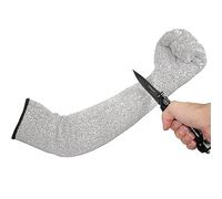 LLGTFQ 1pair Level 5 HPPE Cut Resistant Arm Sleeve Breathable Skin-friendly Food Grade Material Cut-Resistant For Outdoor Work tagliare(45cm)