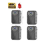 LLGTFQ Mini telecamera 4K Full HD 1080P Touch screen IPS da 2 pollici Videoregistratore for visione notturna Guardia di sicurezza Mini cam for corpo di polizia per il vlogging(4PCS)