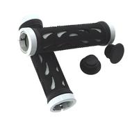 LLHCF 1 paio di coperture in gomma per manubrio di biciclette, antiscivolo, con tappi di bloccaggio sulle manopole della bici