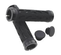 LLHCF 1 paio di coperture in gomma per manubrio di biciclette, antiscivolo, con tappi di bloccaggio sulle manopole della bici