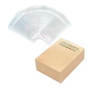 LLHCF 100 Pz Sublimazione Carte Auto con Borse di Stoccaggio Sottobicchieri Display Carte Imballaggio Auto per la Vendita Sottobicchieri Carta Craft Show Forniture Piccole Imprese Imballaggio, Misura