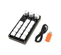 LLHCF 14 Tasti Tastiera Macropad Con 3 Manopole di Programmazione Tastiera Per Il Gioco Video Editing E Tastiera Programmabile