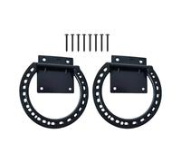 LLHCF 2 anelli di cravatta in metallo solido, strumento per la cura del cavallo, croci a ferro di cavallo, legami per equitazione, facile da usare, per legare il cavallo