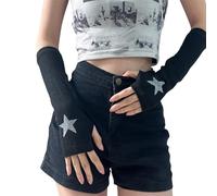 LLHCF 2000 Maniche Del Braccio Per Il Partito A Tema Sottoculture Lavorato A Maglia Guanti Del Braccio Nightclub Guanti JKStyle Ragazza Fornitura Del Partito A Maglia Per, stella, Taglia unica